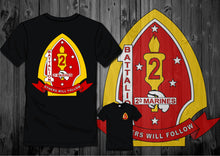Load image into Gallery viewer, 1st Battalion 2d Marines Logo T-Shirts