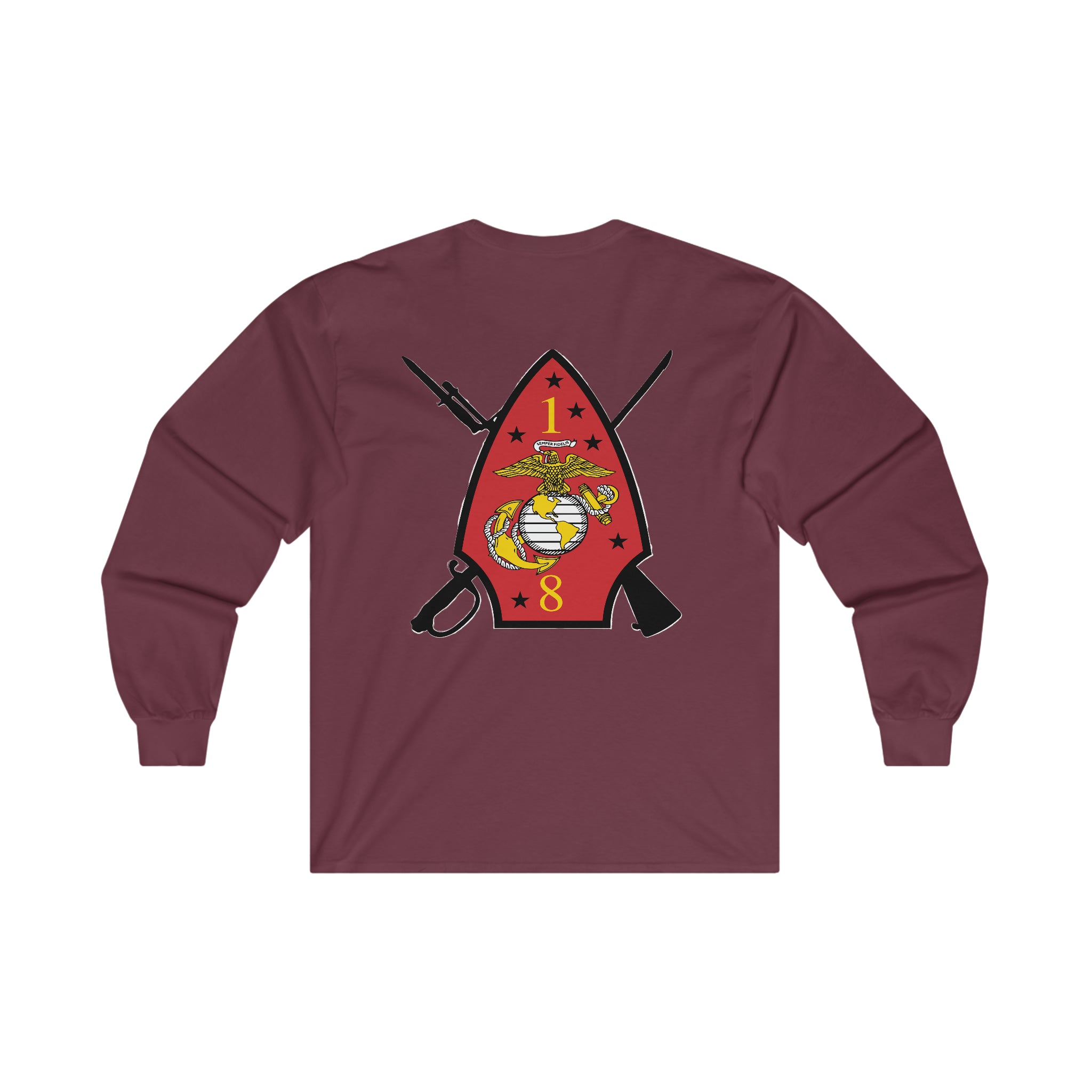 T-shirt Militaire NEW USMC - 1er Bataillon, 8e Régiment De Marines - Design HQ - Neuf Avec étiquettes