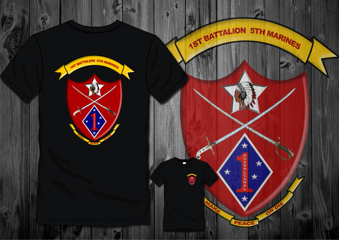 1st Battalion 5th Marines Logo T-Shirts