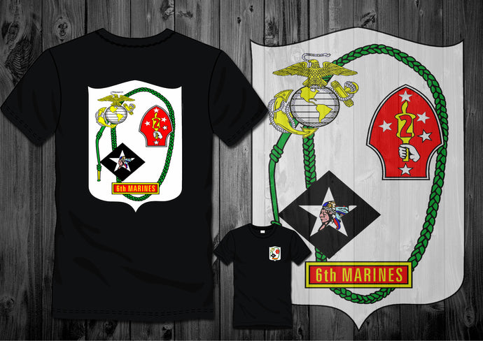 1st Battalion 6th Marines Logo T-Shirts